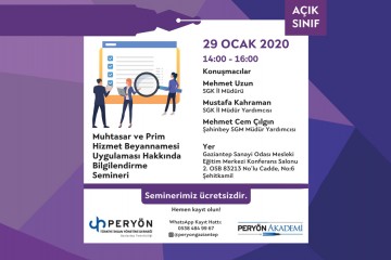 Muhtasar ve Prim Hizmet Beyannamesi Uygulaması Hakkında Bilgilendirme Semineri