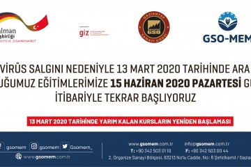 EĞİTİMLERİMİZ TEKRAR BAŞLIYOR